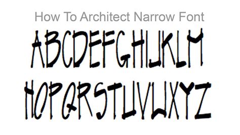 How to Write Like an Architect Creating a Narrow Architectural Font