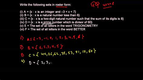 How to Write Sets into Roster Form Set Theory 6 YouTube