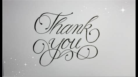 How to Write Thank You in Fancy Cursive easy version for beginners