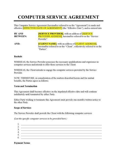 How to Write a Computer Service Contract [5+ Templates to Download