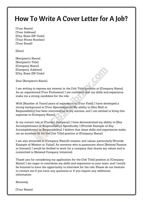 How to Write a Cover Letter Writing a cover letter