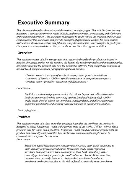 How to Write a Great Executive Summary