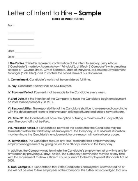 How to Write a Letter of Intent to Hire 5 Professional Examples