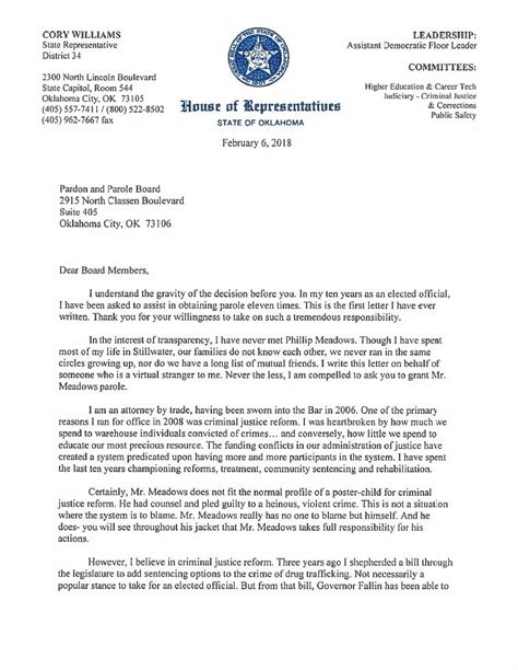 How to Write a Letter of Support to the Parole Board of TDC Parole