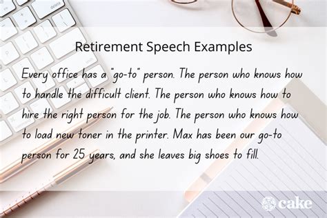 How to Write a Memorable Retirement Speech