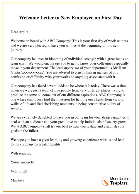 How to Write a New Employee Letter