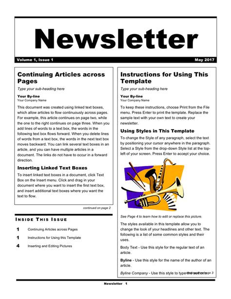 How to Write a Newsletter Using Microsoft Office 2010