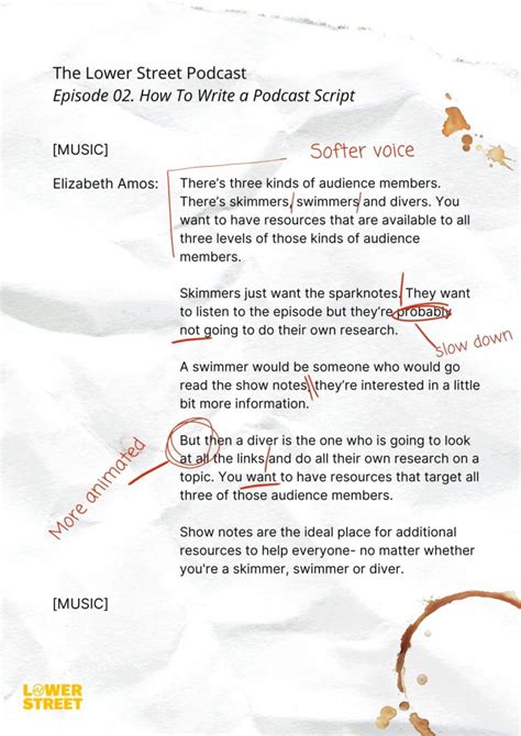 How to Write a Podcast Script [Examples] in 2024 Lower Street