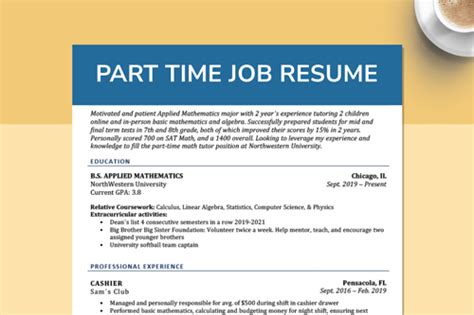 How to Write a Resume for a PartTime Job — With Examples and Instructions