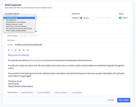 How to Write a Subscription Cancellation Email for SaaS Baremetrics
