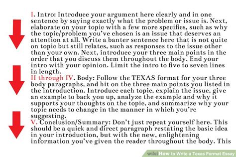 How to Write a Texas Format Essay (with Examples) wikiHow