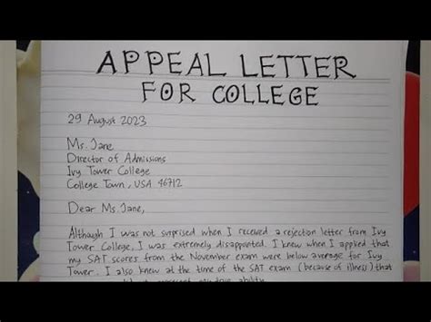 How to Write an Appeal Letter - Writing Practices - YouTube