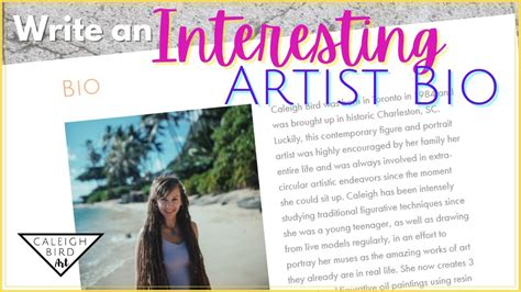 How to Write an Artist Bio YouTube