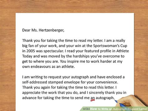 How to Write an Autograph Request Letter 11 Steps wikiHow