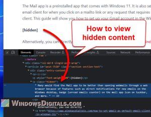 How to access hidden content on websites.  Viewing the source code of a page ...