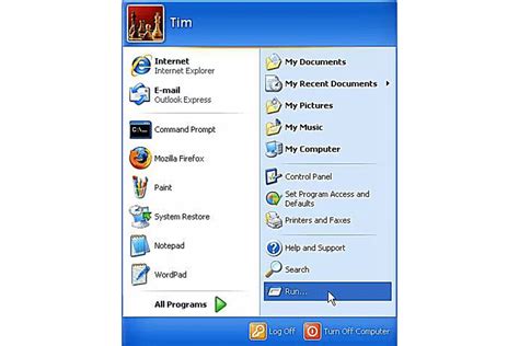 How to access startup menu in xp