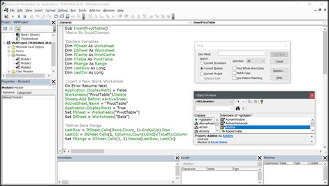 How to access visual basic in excel