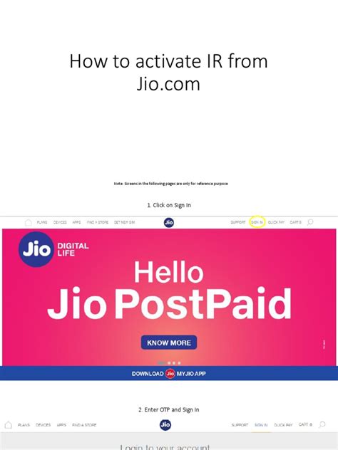 How to activate international roaming in jio.  Step 3 : In case SIM does not regi...
