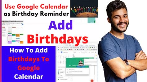 How to add Birthday Reminder in Google Calendar. YouTube