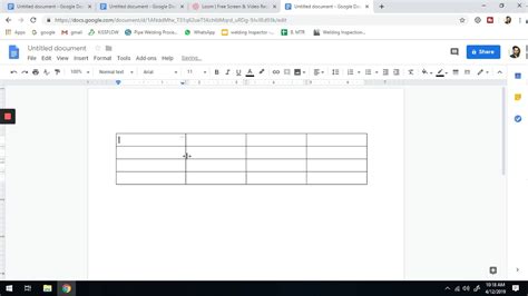 How to add a Table to Google Docs YouTube