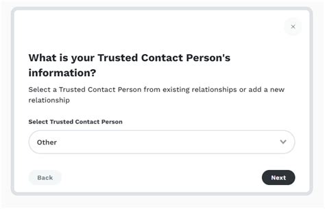 How to add a trusted contact 
