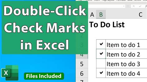 How to add check mark in a cell with double clicking in Excel