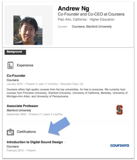 How to add coursera specialization to linkedin.  Liked by Dominic Calvo...
