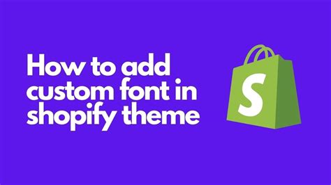 How to add custom font to shopify theme YouTube