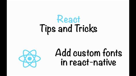 How to add custom fonts in ReactNative Project Really Easy ) YouTube