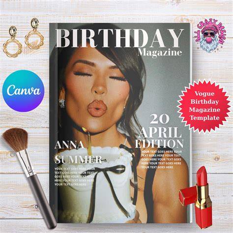 How to add stroke in canva image.  This Custom Birthday Magazine Canva Template le...