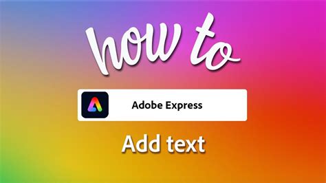 How to add text to a project in Adobe Express YouTube