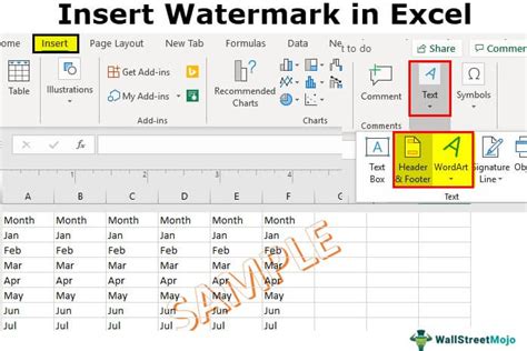 How to add watermark in Excel