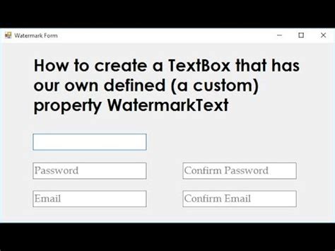 How to add watermark to textbox in C# windows form?