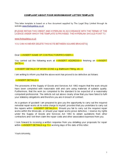 How to address poor workmanship