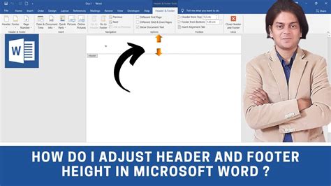How to adjust Header and Footer height in Microsoft Word YouTube