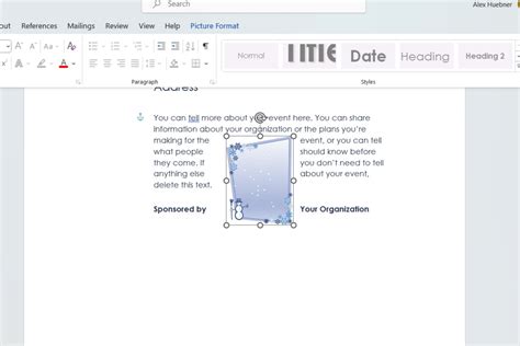 How to adjust a picture in word