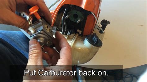How to adjust a stihl weedeater carburetor. Partial rebuild on a cube type carb. Repairing the most common problems. This video applies to most 2-stroke carbs. Including Weedeaters, chainsaws, blow... 