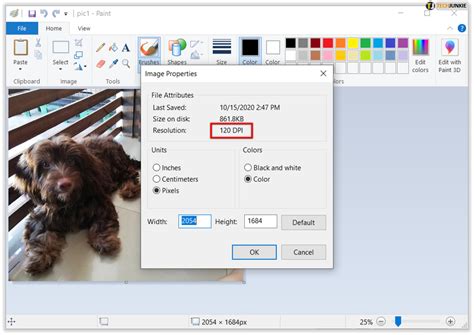How to adjust dpi in paint