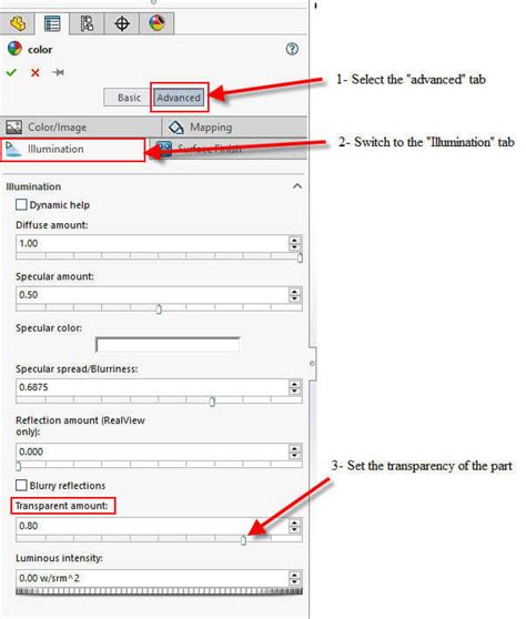 How to adjust the amount of Transparency applied to SOLIDWORKS Assembly …