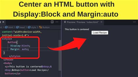 How to align button in html