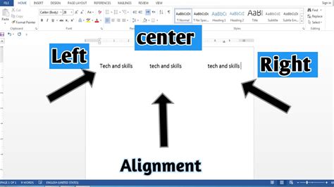 How to align text on left and right side in Microsoft Word YouTube