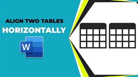 How to align two tables horizontally in word YouTube