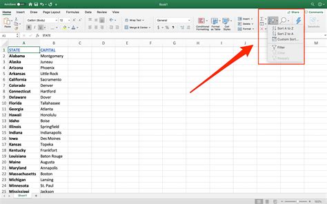 How to alphabetize tabs in excel