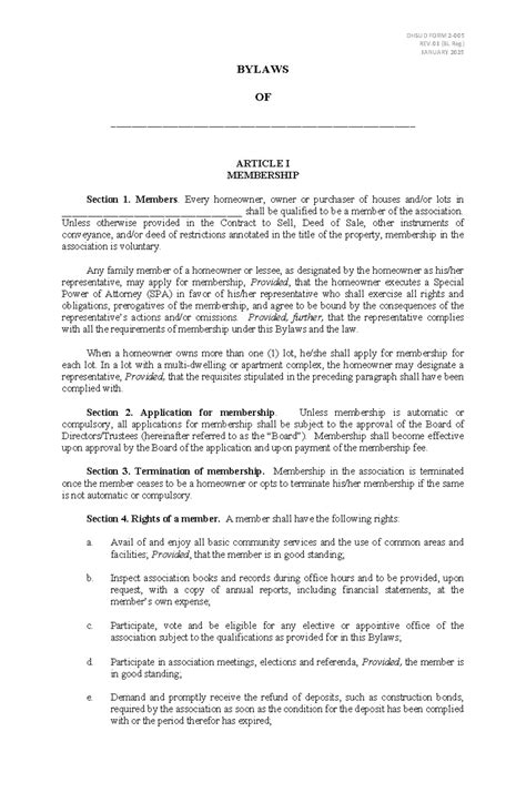 How to amend hoa bylaws philippines.  This guide - DHSUD Revised IRR and HOA Guidelines This doc...