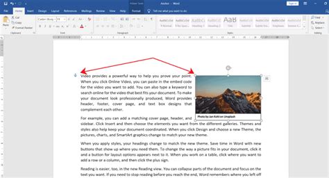 How to anchor an Image in Word OfficeBeginner