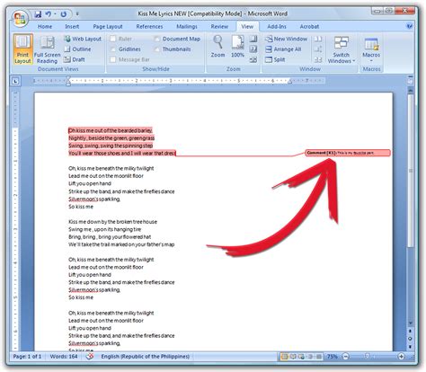How to annotate an image in word