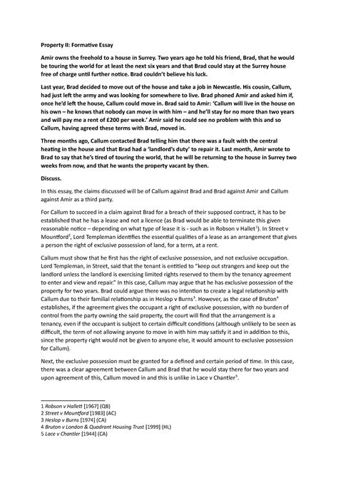 How to answer land law problem question.  2,000 Word Limit Problem Question: Fred, Nima and...