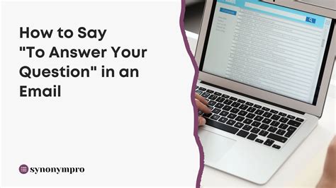 How to answer questions in email