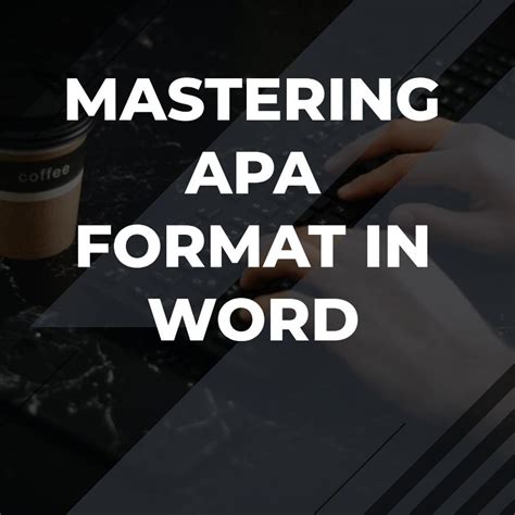 How to apply apa format in word
