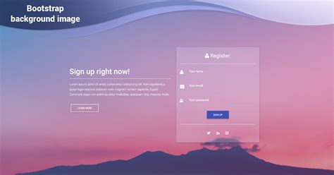 How to apply background image in bootstrap